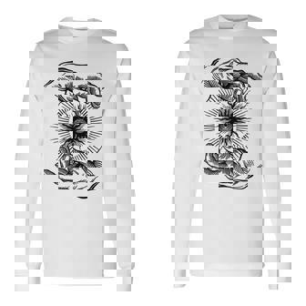 オカルトアイズ As Aboveo Below Witchcraft 異教 ゴシック グランジ 長袖Tシャツ - Kawaiitshirt