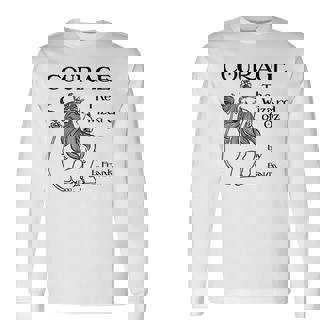 オズの魔法使い カウボーイライオン 勇気 長袖Tシャツ - Kawaiitshirt