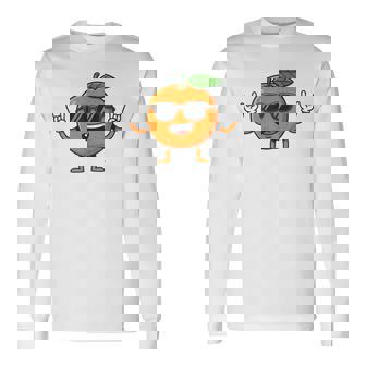 オレンジ 面白い 人間 クール シェード 腕 脚 夏 太陽 長袖Tシャツ - Kawaiitshirt