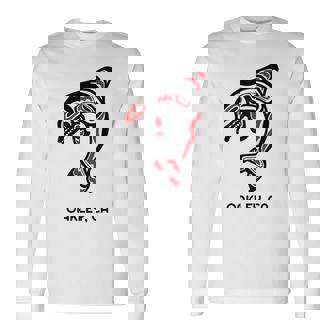 オークリー、カリフォルニア オルカキラー クジラ ネイティブアメリカン ギフト 長袖Tシャツ - Kawaiitshirt