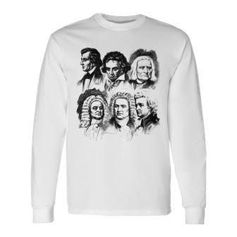 オーケストラ 交響曲 クラシック音楽 作曲家 ベートーヴェン バッハ 長袖Tシャツ - Kawaiitshirt