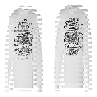 バックプリント オートバイ ファン シンプル バイカー エッジールック グラフィック 長袖Tシャツ - Kawaiitshirt