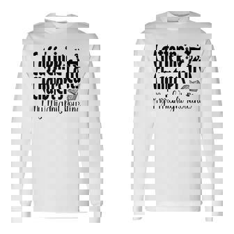 カフェイン猫・章 マイミッドナイトルーチン ナイトキャット フクロウ 長袖tシャツ 長袖Tシャツ - Kawaiitshirt