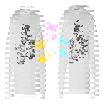 カワイイ・パンセクシュアル・プライド・フォックス 長袖tシャツ 長袖Tシャツ - Kawaiitshirt