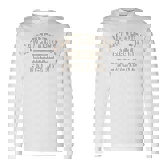 カンタベリー イングランド Uk Est Year Athletic Beige Distressed 長袖Tシャツ - Kawaiitshirt