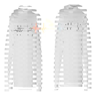 ガーデニング心電図レトロ園芸家脈線心拍 長袖tシャツ 長袖Tシャツ - Kawaiitshirt