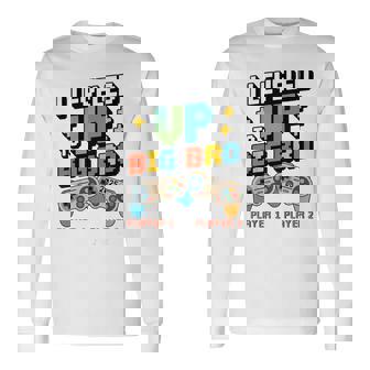 キッズ Leveled Up Big Bro 2025 ビッグブラザー幼児に昇格 長袖Tシャツ - Kawaiitshirt