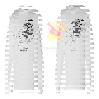 キッズ クレヨンしんちゃん 踊る！しんちゃんとシロ 長袖Tシャツ - Kawaiitshirt