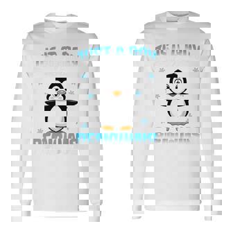 キッズ ペンギンが大好きな少年 キッズボーイズ ペンギン好き 長袖Tシャツ - Kawaiitshirt