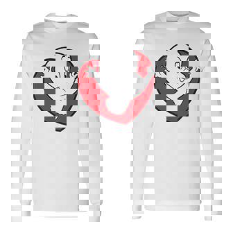 キャスパー・ザ・フレンドリー・ゴースト バレンタインデーのフロント&バック 長袖Tシャツ - Kawaiitshirt