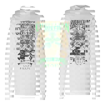 キリスト教バイカーライドウィズジーザスオートバイバックプリントデザイン 長袖Tシャツ - Kawaiitshirt