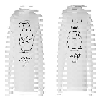 クマ 1 匹、ちょっと面白いシロクマ 長袖Tシャツ - Kawaiitshirt