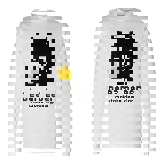 クマ ビール ドット絵 かわいい レトロ 長袖Tシャツ - Kawaiitshirt