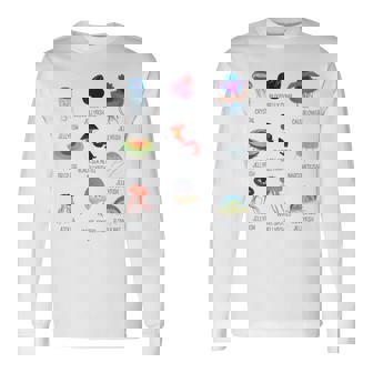 クラゲ 種 シージェリー 生物学者へのギフト 長袖Tシャツ - Kawaiitshirt