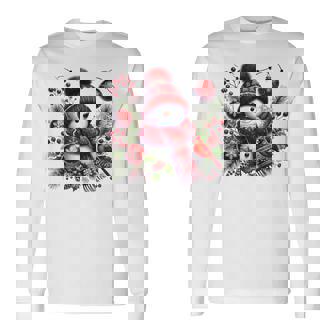 クリスマスの雪だるま 長袖Tシャツ - Kawaiitshirt