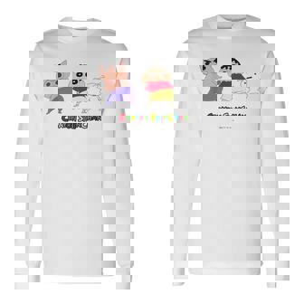 クレヨンしんちゃん 振り向き「ぶりぶり＆しんちゃん＆シロ」 長袖Tシャツ - Kawaiitshirt