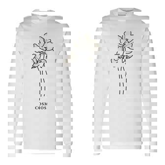 クール コスモス ボタニカル 花 かわいい コスモス 花好き 長袖Tシャツ - Kawaiitshirt