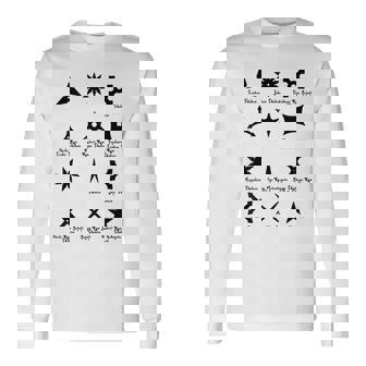 クールなタイプの忍者スターと手裏剣格闘技tシャツ 長袖Tシャツ - Kawaiitshirt