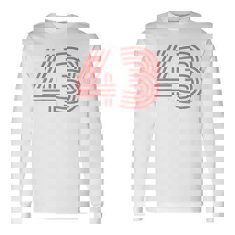 クールなレトロなレタリングジャージ、背番号43 Fourtythree 長袖Tシャツ - Kawaiitshirt
