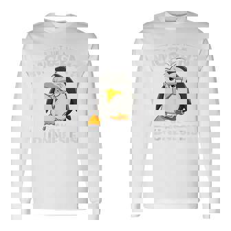 グーテン・モルゲン極薄アイスクリーム おもしろモーニンググループ ペンギン 長袖Tシャツ - Kawaiitshirt