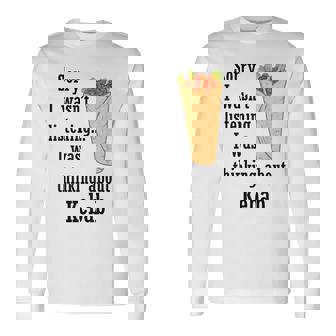 ケバブ愛好家 トルコ料理 デュラム シャワルマ 長袖Tシャツ - Kawaiitshirt