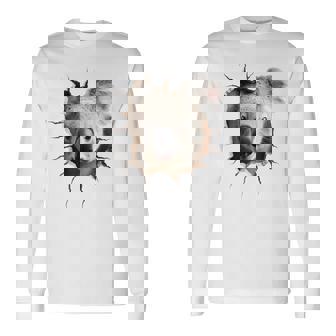 コアラ アニマル柄 動物園 ポートレート イラスト かわいい コアラ 長袖Tシャツ - Kawaiitshirt