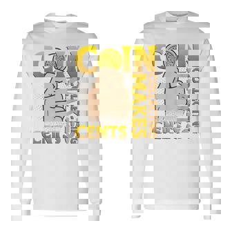 コイン収集はセント硬貨を集めるコインコレクター 長袖Tシャツ - Kawaiitshirt