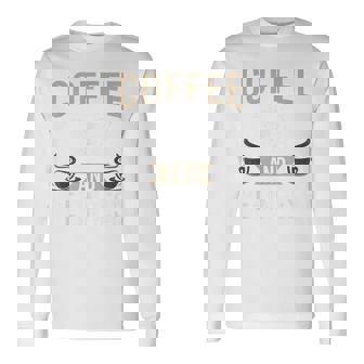 コーヒーとペキニーズ犬愛好家 長袖Tシャツ - Kawaiitshirt