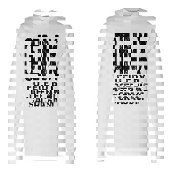 コーヒーと皮肉なユーモアに刺激された面白いジェネレーションx Gen X 長袖Tシャツ - Kawaiitshirt