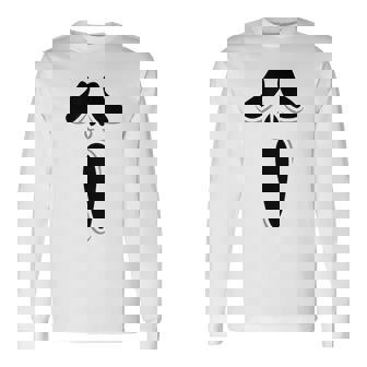 ゴーストスクリームフェイス ハロウィン ゴーストスクリームフェイス ハロウィン 長袖Tシャツ - Kawaiitshirt