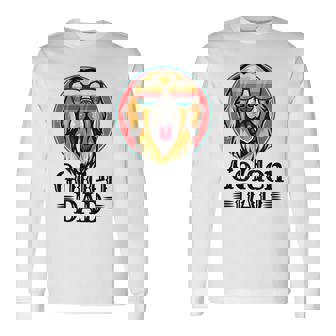 ゴールデンパパヴィンテージゴールデンレトリバー犬のための父親の日 長袖Tシャツ - Kawaiitshirt