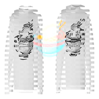 サカバンバスピス フィッシュミーム 和風ラーメン丼 長袖Tシャツ - Kawaiitshirt