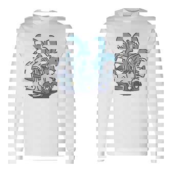 サメがたくさんトラックに 長袖Tシャツ - Kawaiitshirt