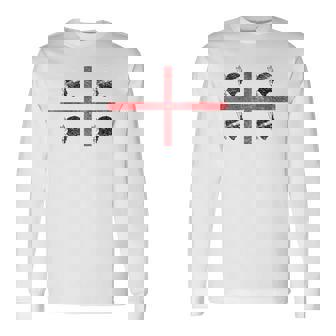 サルデーニャ国旗 イタリア 4 ムーア人 長袖Tシャツ - Kawaiitshirt