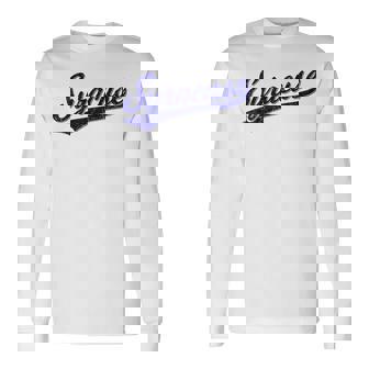 シラキュース ニューヨーク バーシティ スクリプト クラシック スポーツ ジャージスタイル 長袖Tシャツ - Kawaiitshirt