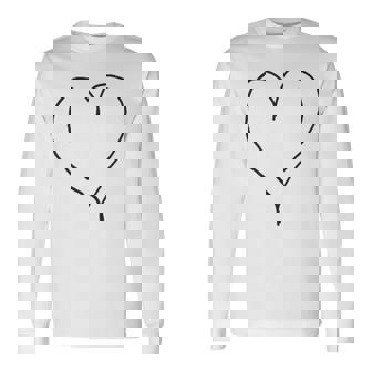 シンプル ハート 長袖Tシャツ - Kawaiitshirt