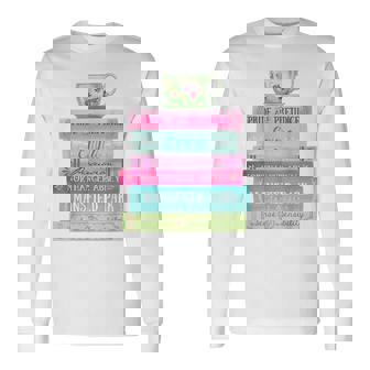 ジェーン・オースティン 本 スタック ティー 文学 文学 長袖Tシャツ - Kawaiitshirt