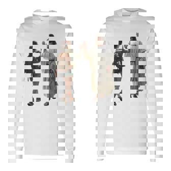 ジーザス Give Me The Five 長袖Tシャツ - Kawaiitshirt