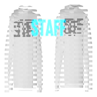 スタッフ イベント 衣装 クルー 音楽祭 バックプリント ワーカー 長袖Tシャツ - Kawaiitshirt