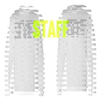 スタッフ イベント 衣装 クルー 音楽祭 Backprint ワーカー 長袖Tシャツ - Kawaiitshirt