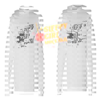 スリーピーガール モクテルクラブ レトロ ウェルネス キュート ファッショントレンド 長袖Tシャツ - Kawaiitshirt