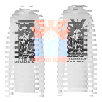 スーパーカブc100 原付バイク レトロライダー 東京日本 長袖tシャツ 長袖Tシャツ - Kawaiitshirt