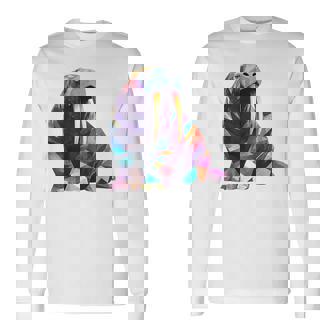 セイウチ 動物 モチーフ 作品 セイウチ 長袖Tシャツ - Kawaiitshirt