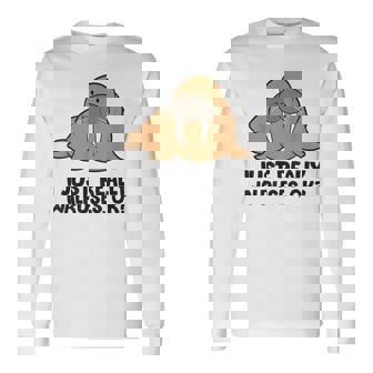 セイウチが本当に好きだよ、いいね？面白いセイウチ 長袖Tシャツ - Kawaiitshirt