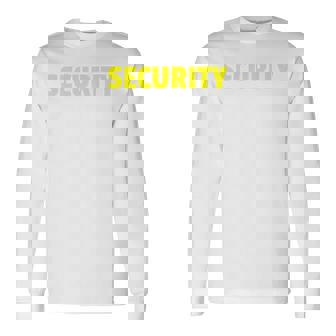 セキュリティスタッフやボディガードのためのセキュリティバックプリントデザイン 長袖Tシャツ - Kawaiitshirt