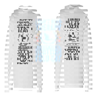 セラピーは要らない、スコティッシュ・フォールドの猫を抱きしめて 長袖Tシャツ - Kawaiitshirt