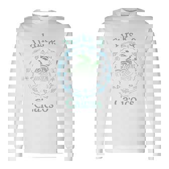 タークス・カイコス島 シャツ ヴィンテージ トライバル カメ 長袖tシャツ 長袖Tシャツ - Kawaiitshirt