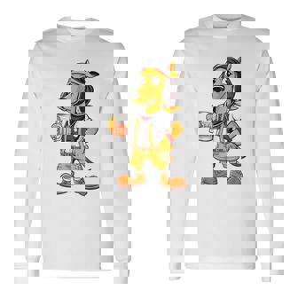 ダックスフント ドイツ服 オクトーバーフェスト レーダーホーゼン メンズ 乾杯 長袖Tシャツ - Kawaiitshirt