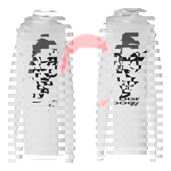 ダッジデーモンサンタハット赤 長袖Tシャツ - Kawaiitshirt