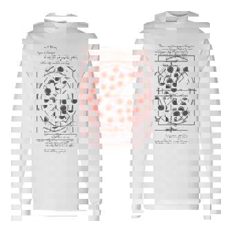 ダヴィンチ・ヴィトルヴィアンマン・ピザ 長袖Tシャツ - Kawaiitshirt